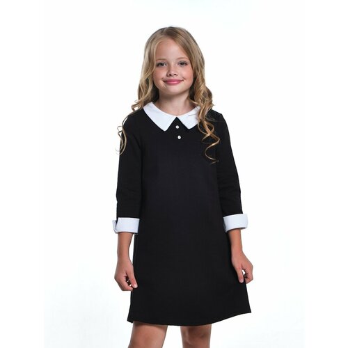 Школьное платье Mini Maxi, размер 134, черный школьное платье mini maxi размер 134 черный белый