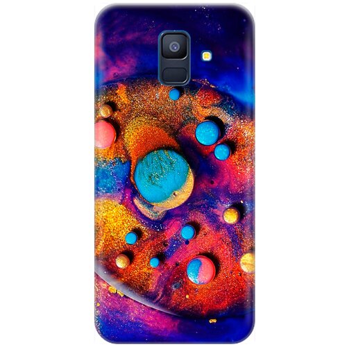 фото Re:pa накладка transparent для samsung galaxy a6 (2018) с принтом "красочные капли"