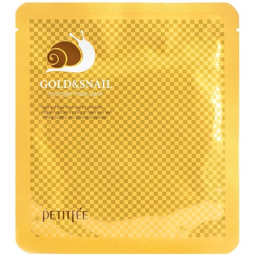 Petitfee Gold & Snail Hydrogel Mask Pack Гидрогелевая маска с золотом и экстрактом улитки, 30 г.
