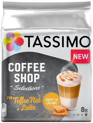 Кофе в капсулах Tassimo Toffee Nut Latte, 16 кап. в уп.