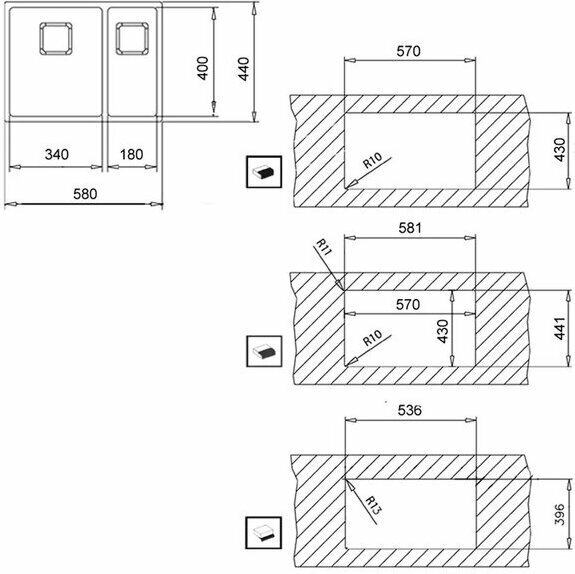 Кухонная мойка Teka FLEXLINEA RS15 2B 580 SQ 115030010 - фотография № 4