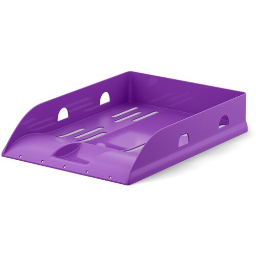 Лоток для бумаг пластиковый ErichKrause® Base, Vivid, фиолетовый 57935