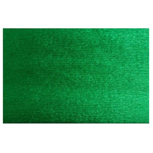 Цветная бумага крепированная металлизированная Проф-Пресс, 50х250 см, 1 л. 1 л. , зеленый