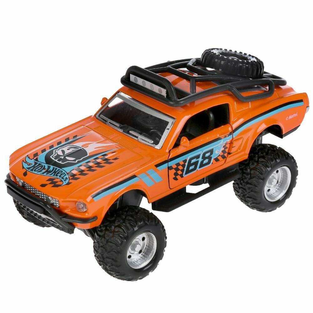 Модель Спорткар Hot Wheels 12,5см Технопарк оранжевый металл инерция свет+звук