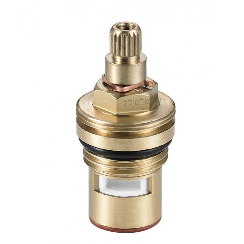 фото Кран-букса 1/2 ', 20 шлиц, 180 °, 2 резьбы, 2 шт, с керамическими вставками, блистер, Solone, SFX-2