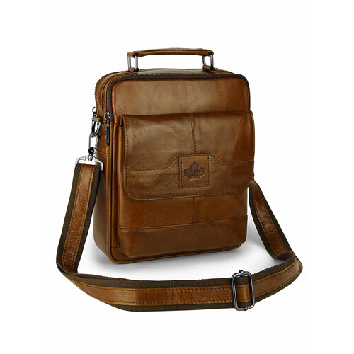 Сумка планшет znimsk, фактура гладкая, коричневый