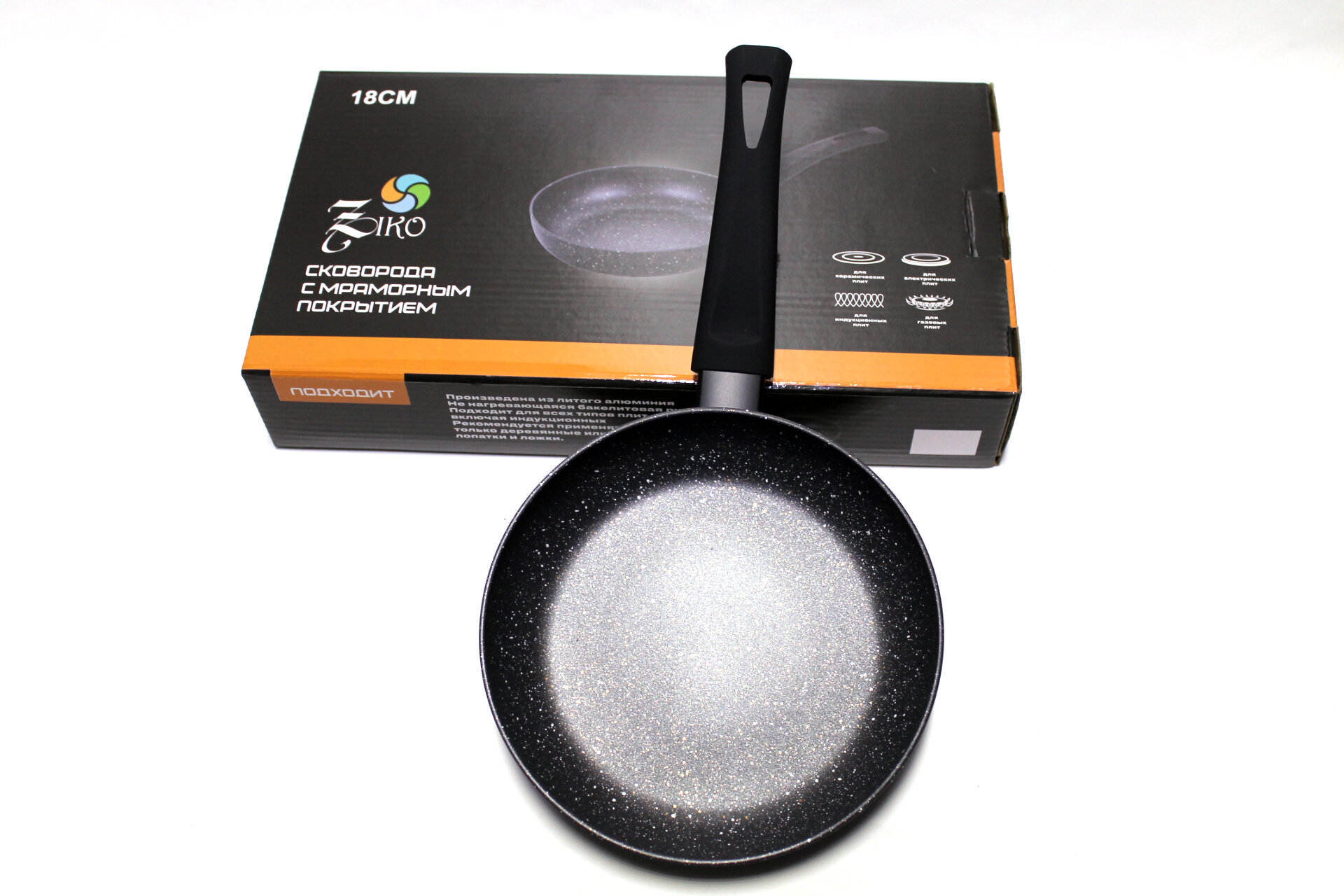 фото Ziko Сковорода , 18 см, без крышки, с фиксированной ручкой ZK-237-18