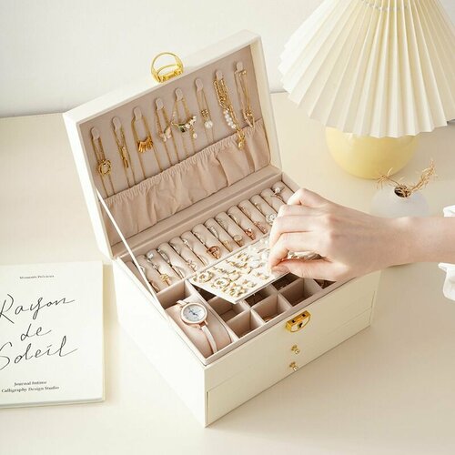 Шкатулка для хранения украшений Таира зеленый изумруд 1727₽