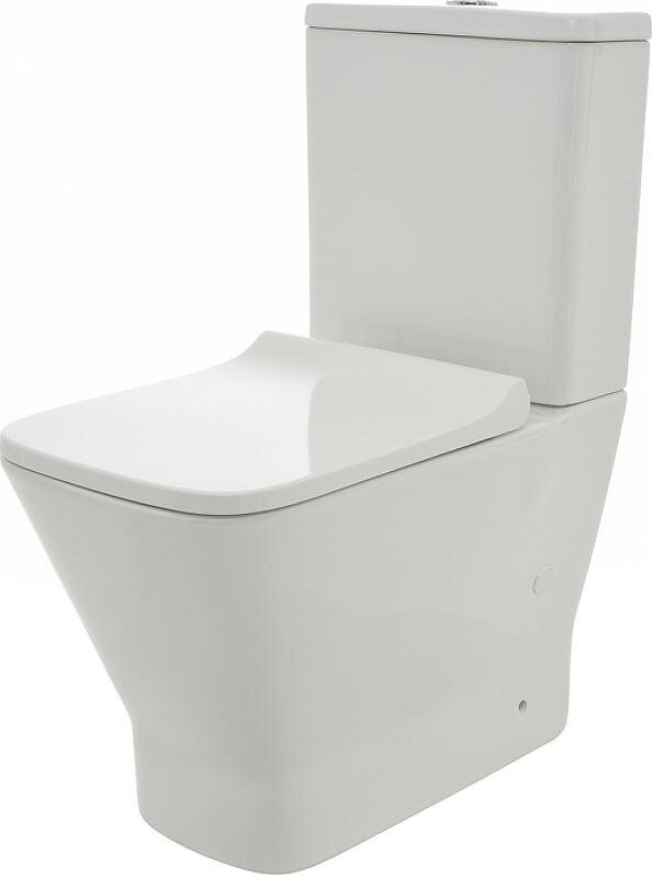 фото Унитаз-компакт AQUAme AQM1005 безободковый, с сиденьем микролифт, белый