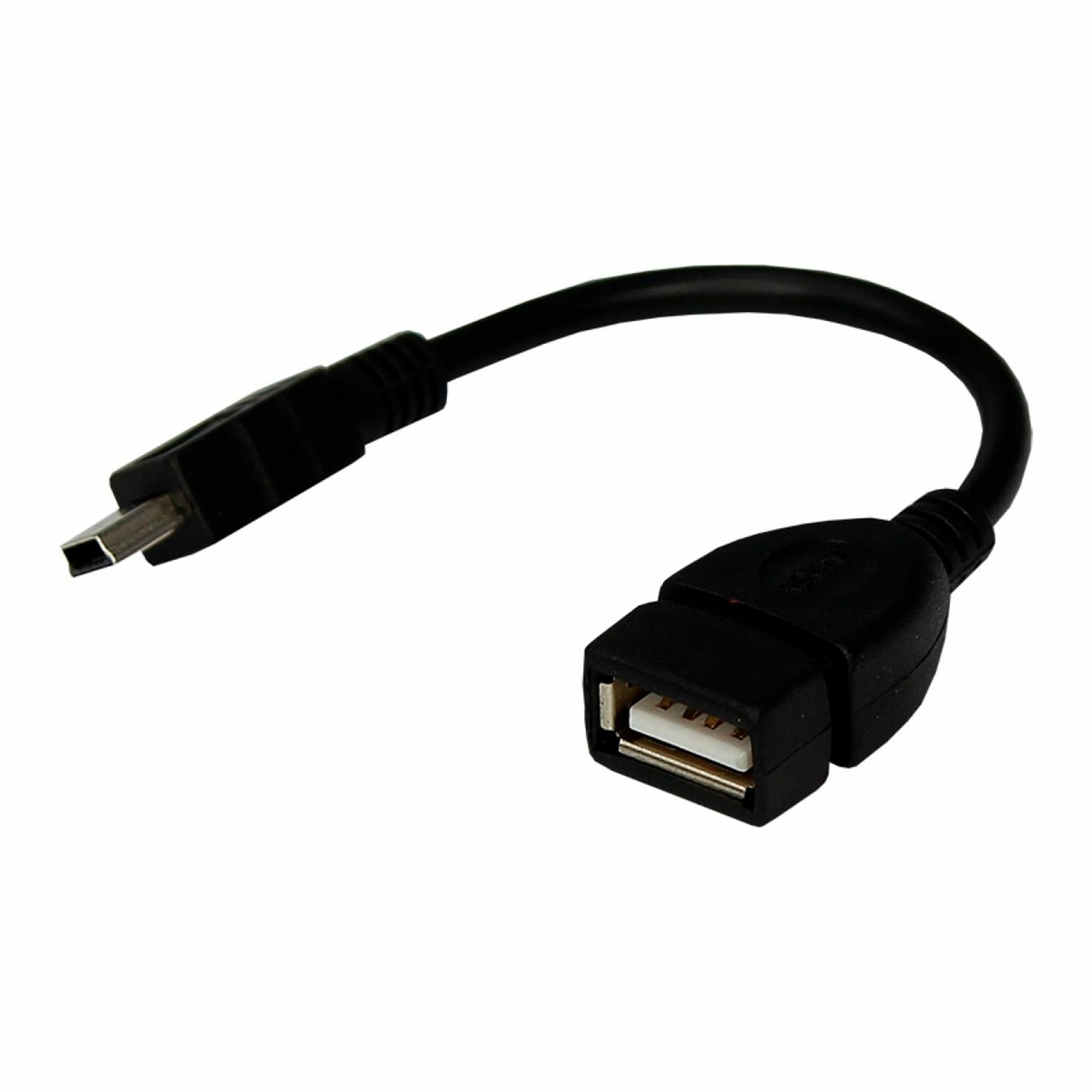 Переходник USB A (гнездо) - mini USB B 5pin (штекер) с функцией OTG 18-1181 Rexant