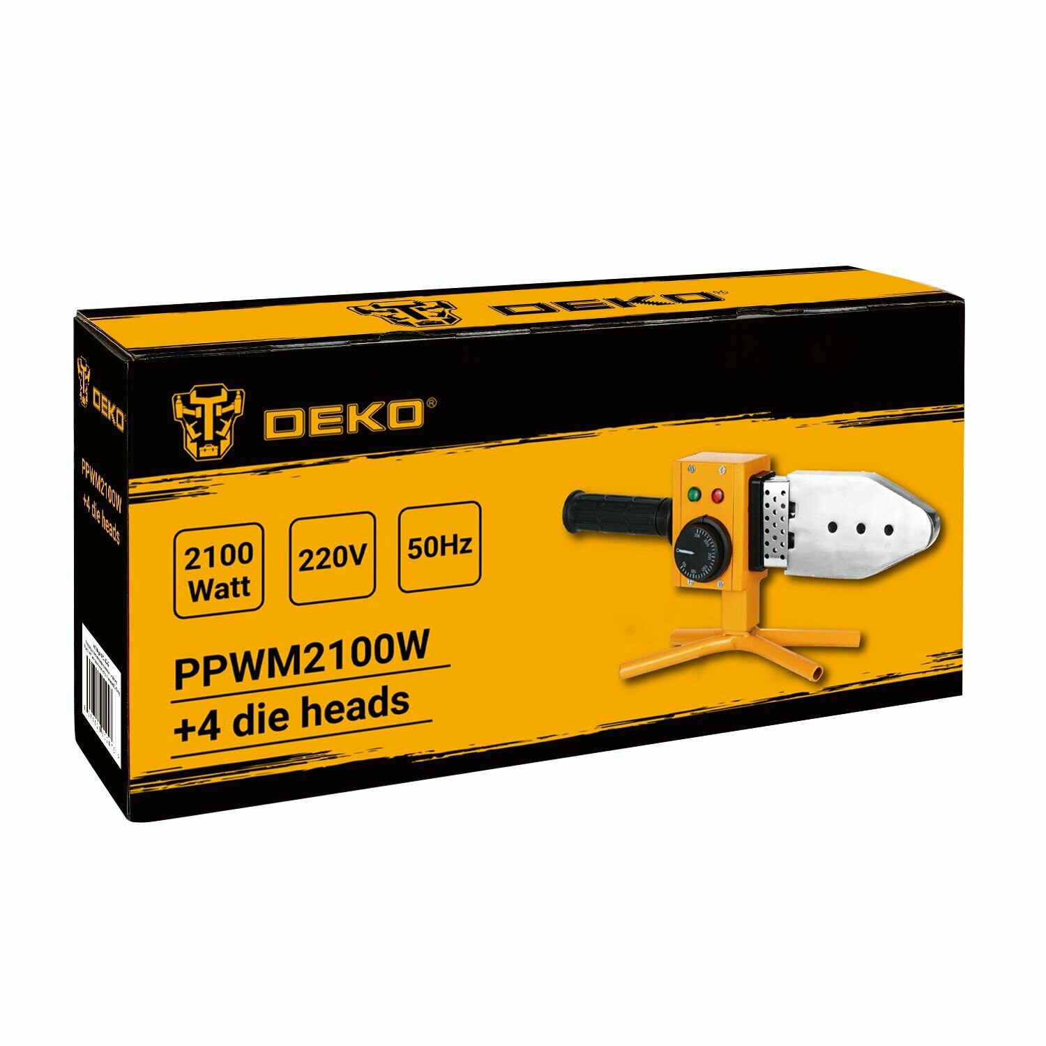 Аппарат для сварки полипропиленовых труб DEKO PPWM2100W, 4 насадки (20-40 мм)