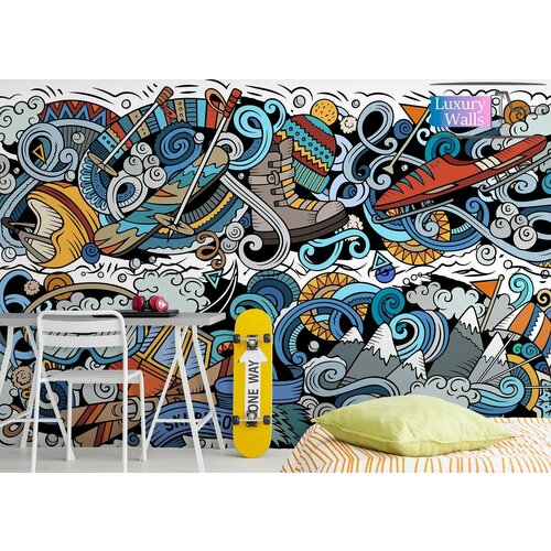 Фотообои на стену флизелиновые 3d детские Граффити 400x270 Luxury Walls AM14304