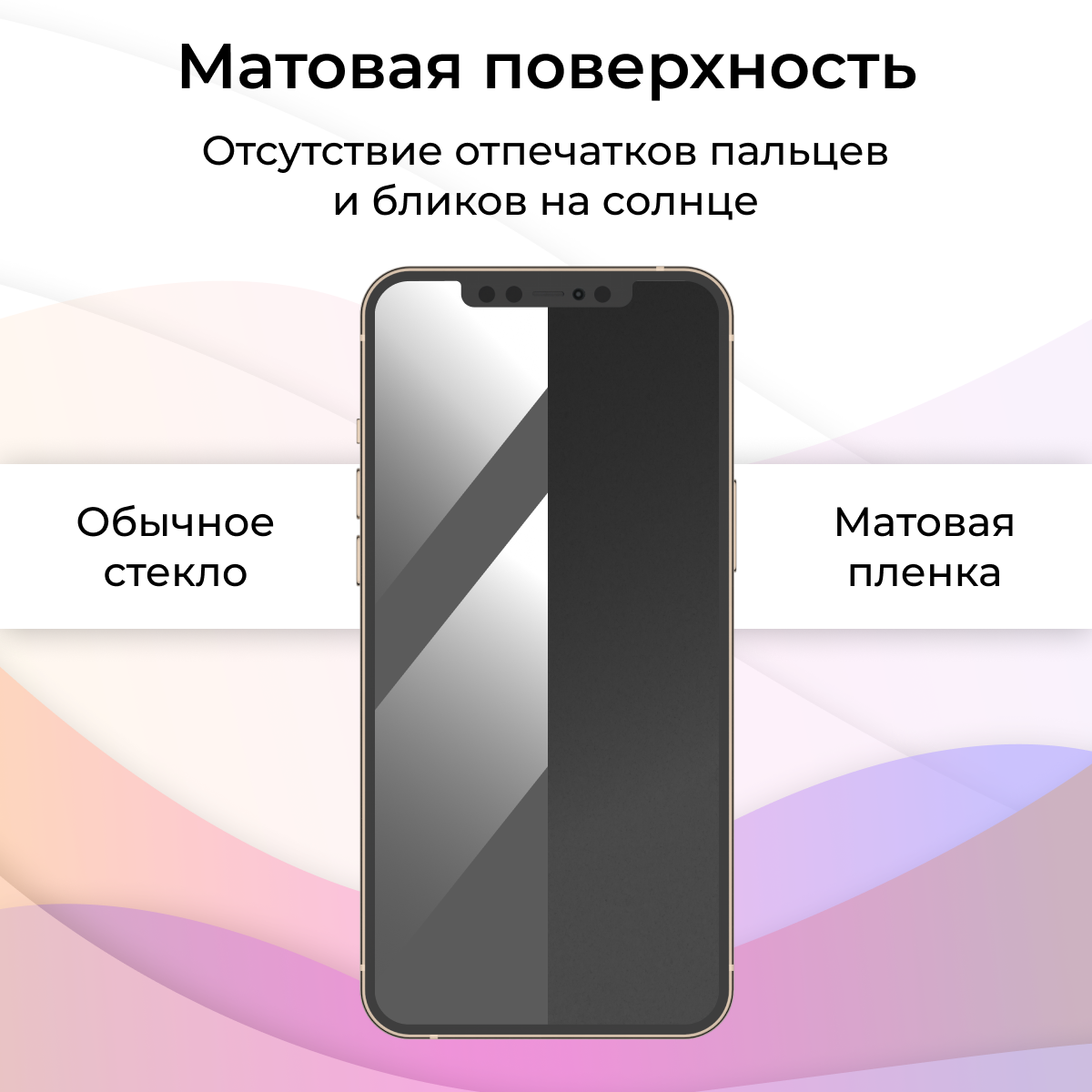 Комплект 2 шт. Матовая пленка на телефон Apple iPhone 5, 5S, 5C / Гидрогелевая противоударная пленка для смартфона Эпл Айфон 5, 5С, 5Ц