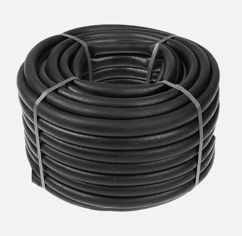 Изображение товара Шланг для полива резиновый, гладкий, d18х2.5ммх20п/м, черный