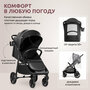 Коляска прогулочная детская Mompush Nova всесезонная от 6 месяцев дождевик в комплекте