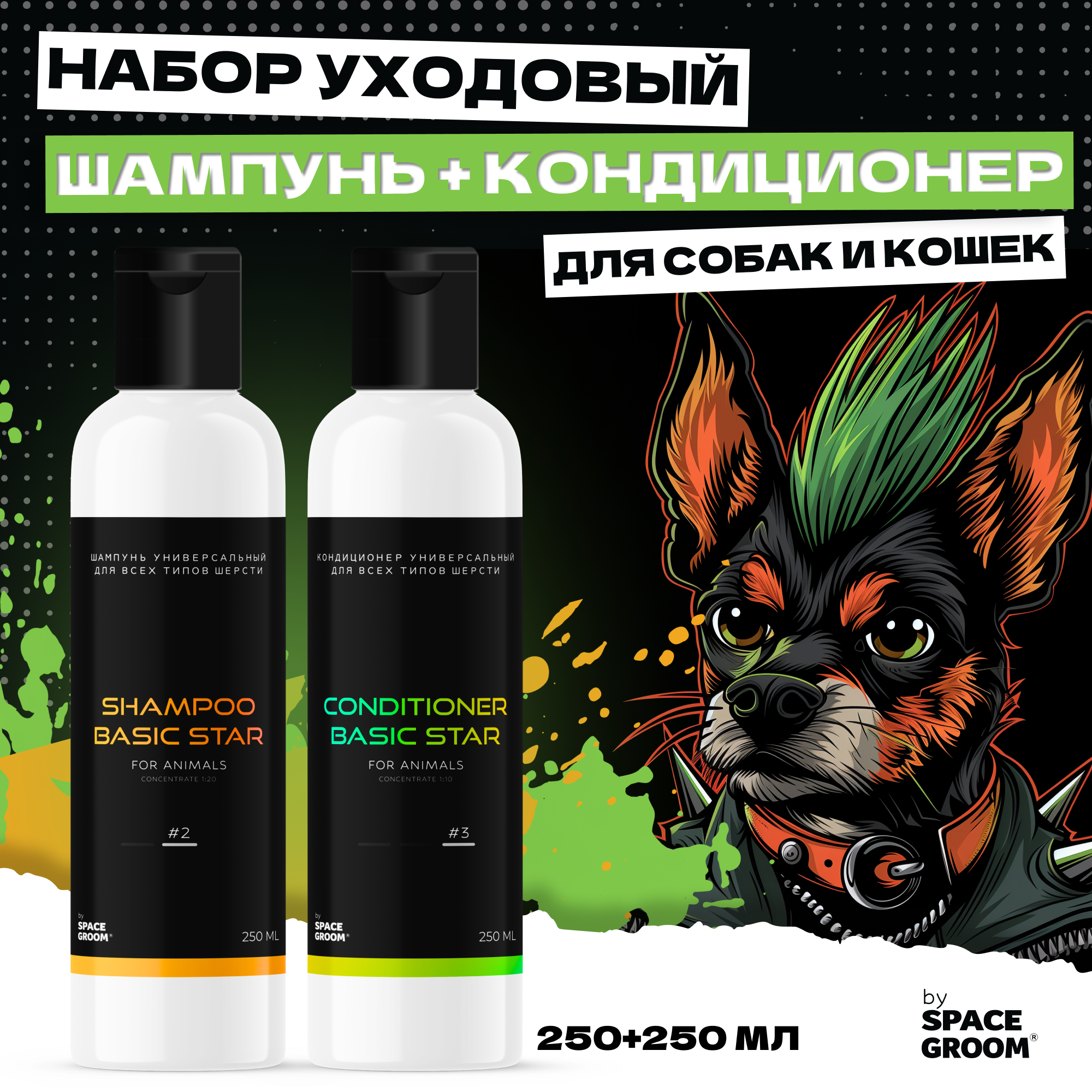 Выгодный груминг-набор для собак и кошек Space Groom