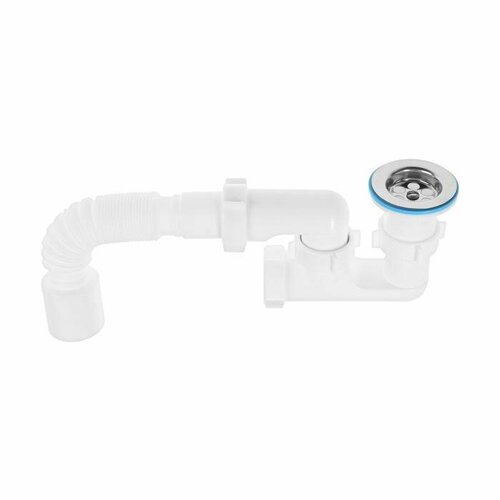 Сифон для душевого поддона АНИ Пласт E215 1 12 х 40 мм с гофротрубой 40 x 50 мм 606₽