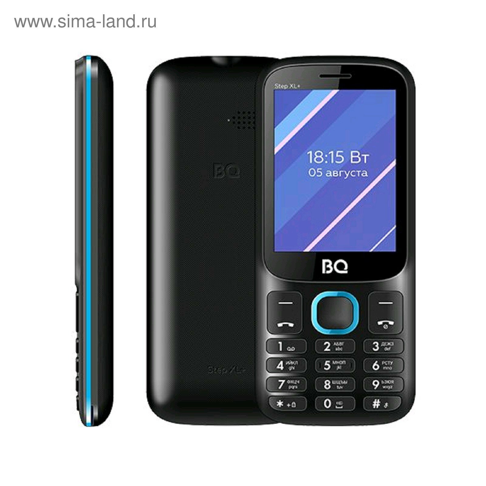 Сотовый телефон M-2820 Step XL+ 2,8", 32Мб, microSD, 2 sim, чёрно-голубой