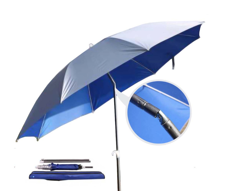 Зонт карповый пляжный / Зонт для рыбалки / Зонт для кемпинга / Зонт с УФ-защитным покрытием и наклоном / D=180 см - фотография № 11
