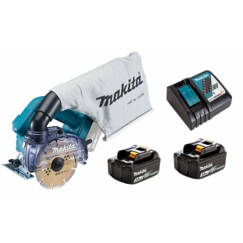 Пила алмазная аккумуляторная 125мм Makita DCC500RF2 18V Li-Ion 2х3Ач зу 45299₽