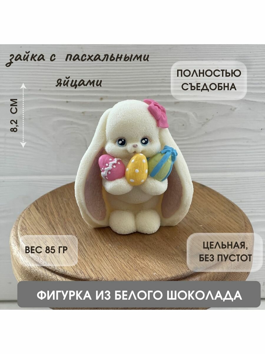 Фигурка из белого шоколада. Пасхальный заяц для кулича.