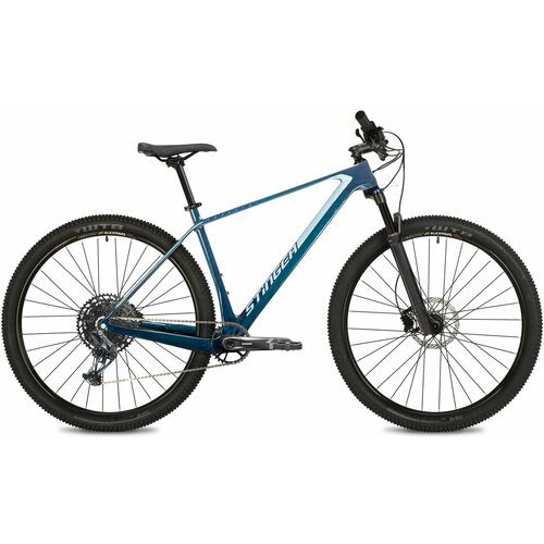 Велосипед STINGER 29" GENESIS EVO синий, карбон, размер MD