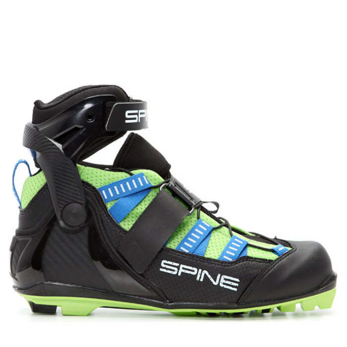 Лыжероллерные ботинки SPINE SNS Skiroll Skate Pro (7) (синий/черный/салатовый) (45)