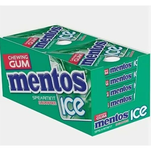 Жевательная резинка Mentos ICE сладкая Мята без сахара 12 штук*12 грамм