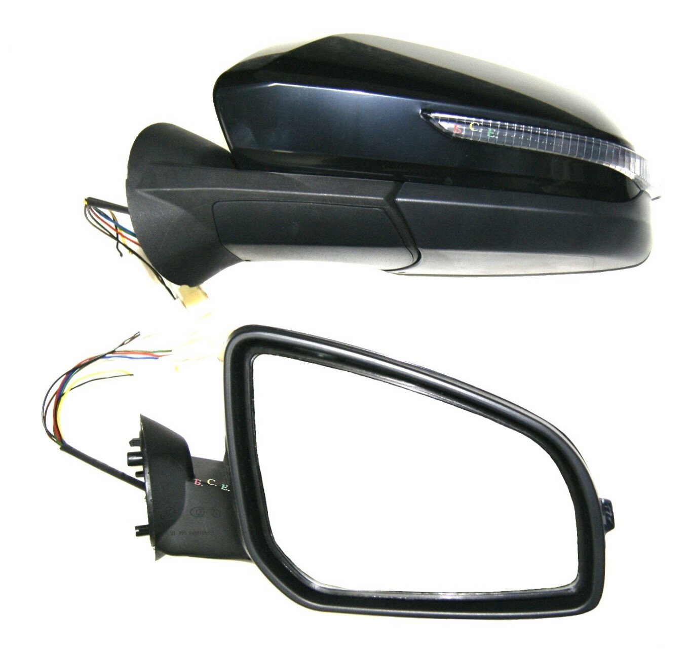 фото Зеркало боковое Лада Ларгус, Рено Логан, Дастер, Сандеро, Ниссан Террано комплект в корпусе Lada VESTA ВАЗ 2181, LARGUS FL с электроприводом, обогревом и повторителем поворотов.