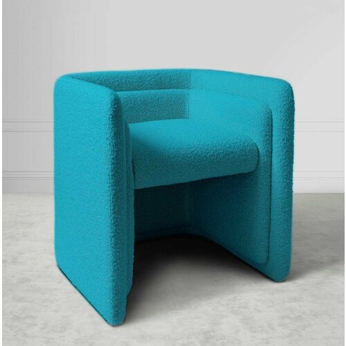 Стул слипер стул для кухни стул дизайнерский стул для офиса стул на дачу 63x66x43 см BedPoint искусственный мех голубой 33400₽