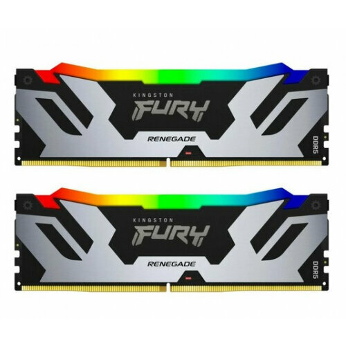 Оперативная память Kingston FURY Renegade SilverBlack RGB 96GB 48GB x2 DDR5-6400 KF564C32RSAK2-96 127610₽