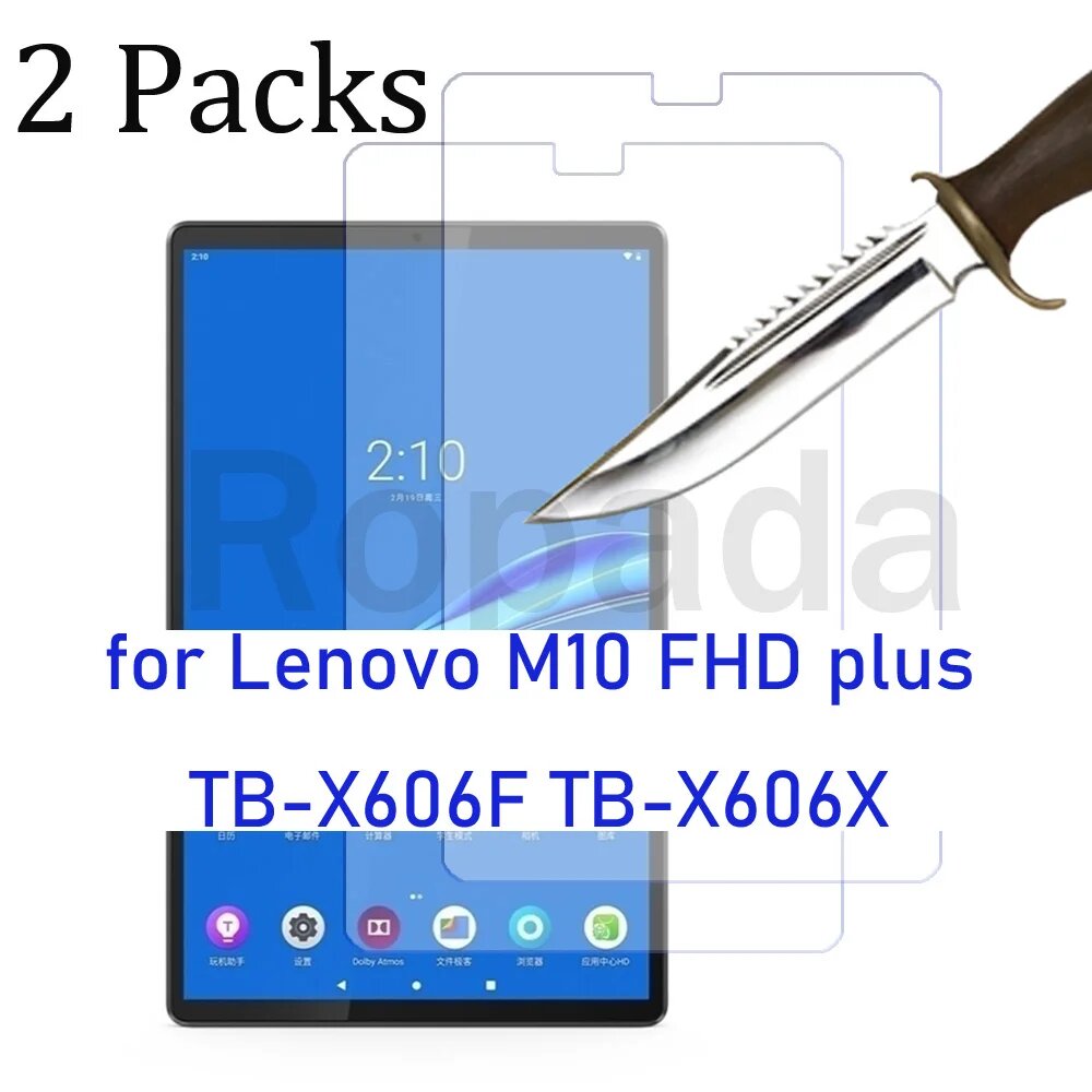 2 шт, Защитная пленка для экрана Lenovo Tab M10 FHD Plus 10,3 дюйма