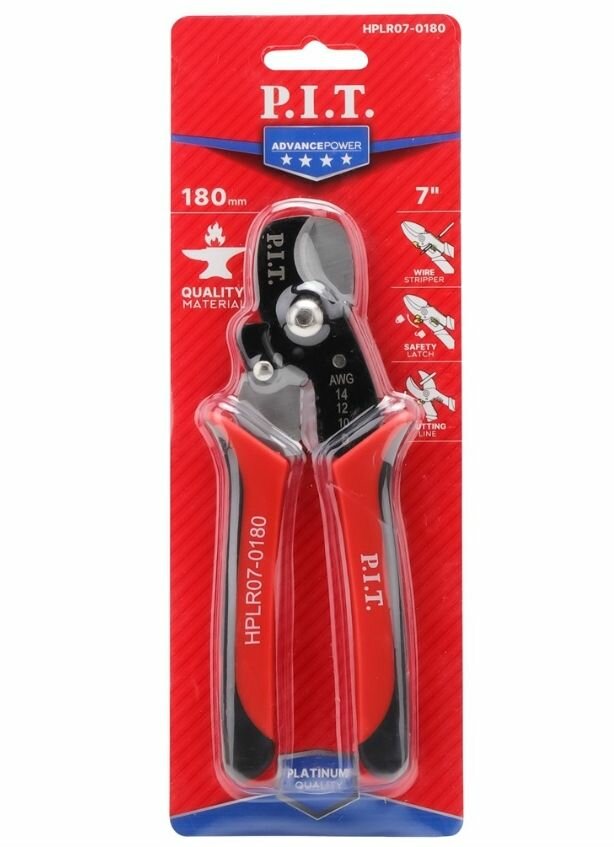 Изображение Стриппер многофункциональный P.I.T. cерия ADVANCE HPLR07-0180 (180мм, зачистка проводов, кабелерез)