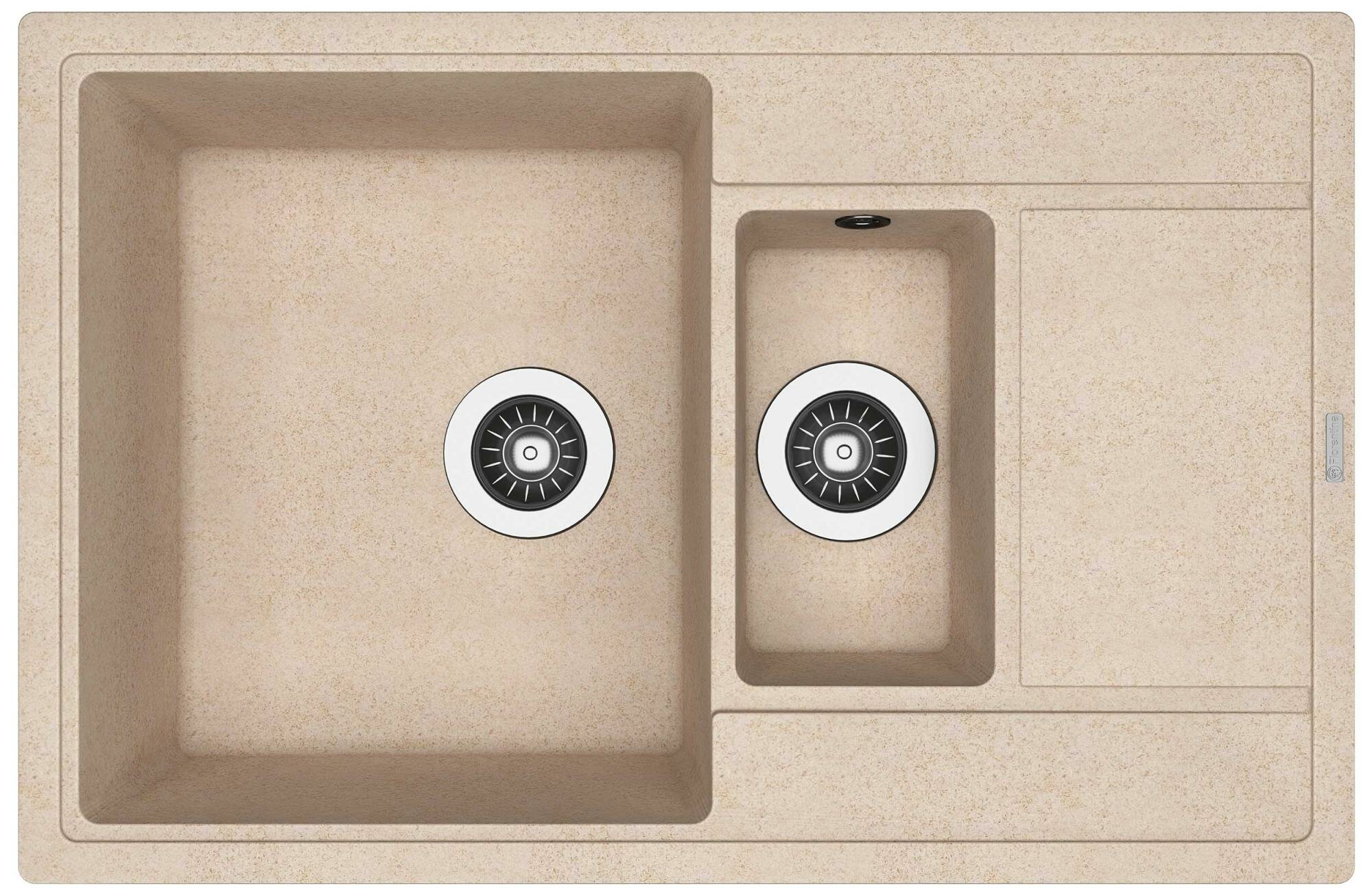 Кухонная мойка FLORENTINA Липси 780К (20.250. D0780.107) песочный