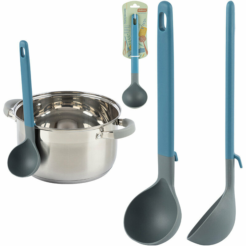 Половник Mallony Mentolo нейлон голубой/серый