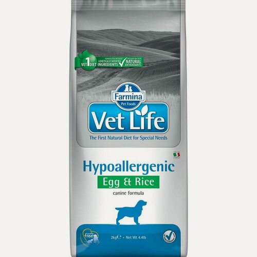 Изображение товара Корм Farmina Vet Life Dog Hypoallergic, гипоаллергенный с яйцом и рисом, 2 кг