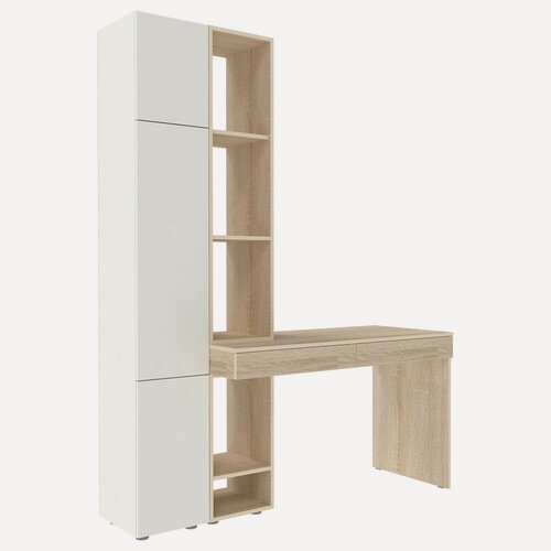 Изображение товара Стол письменный со стеллажом 1512 Дуб Сонома Белый