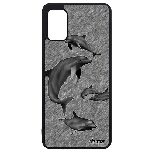 фото Противоударный чехол на телефон // galaxy a41 // "дельфины" соталия дизайн, utaupia, серый