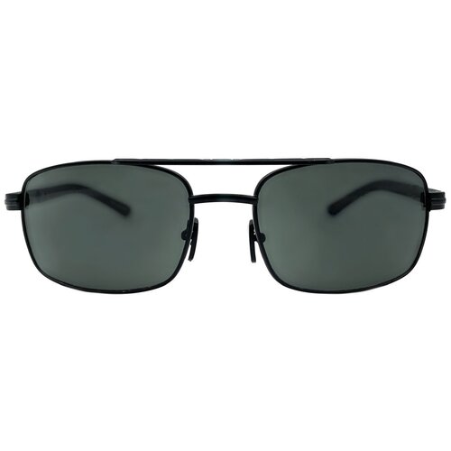 Солнцезащитные очки Chivegres, прямоугольные, оправа: металл, складные, спортивные, устойчивые к появлению царапин, с защитой от УФ, черный