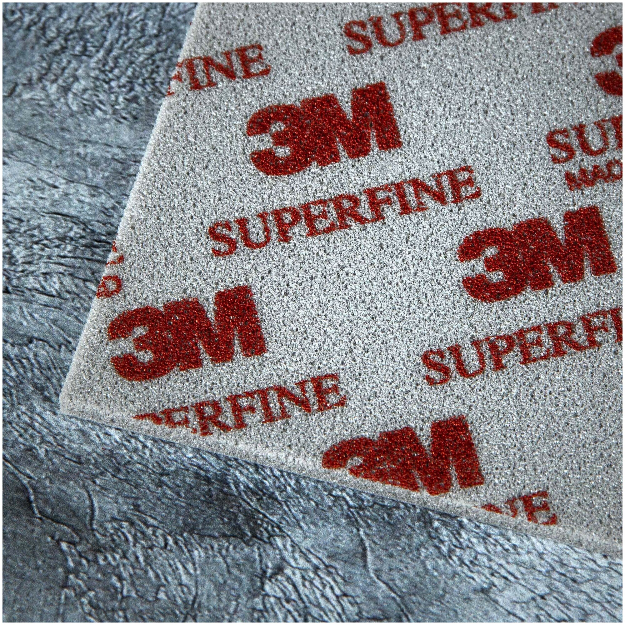 Абразивная губка 3M Superfine тонкая (5 толщина) P400-Р500 115 x 140(губка шлифовальная лист абразивный) 3М Made in ENGLAND 03810