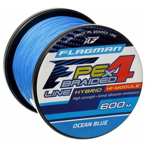 фото Шнур flagman pe hybrid f4 600м ocean blue 0,45мм 29,5кг 65lb