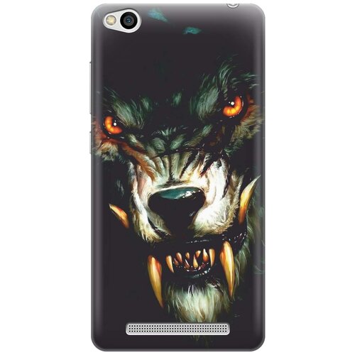 фото Силиконовый чехол на xiaomi redmi 3 / сяоми редми 3 с принтом "злой оборотень" gosso