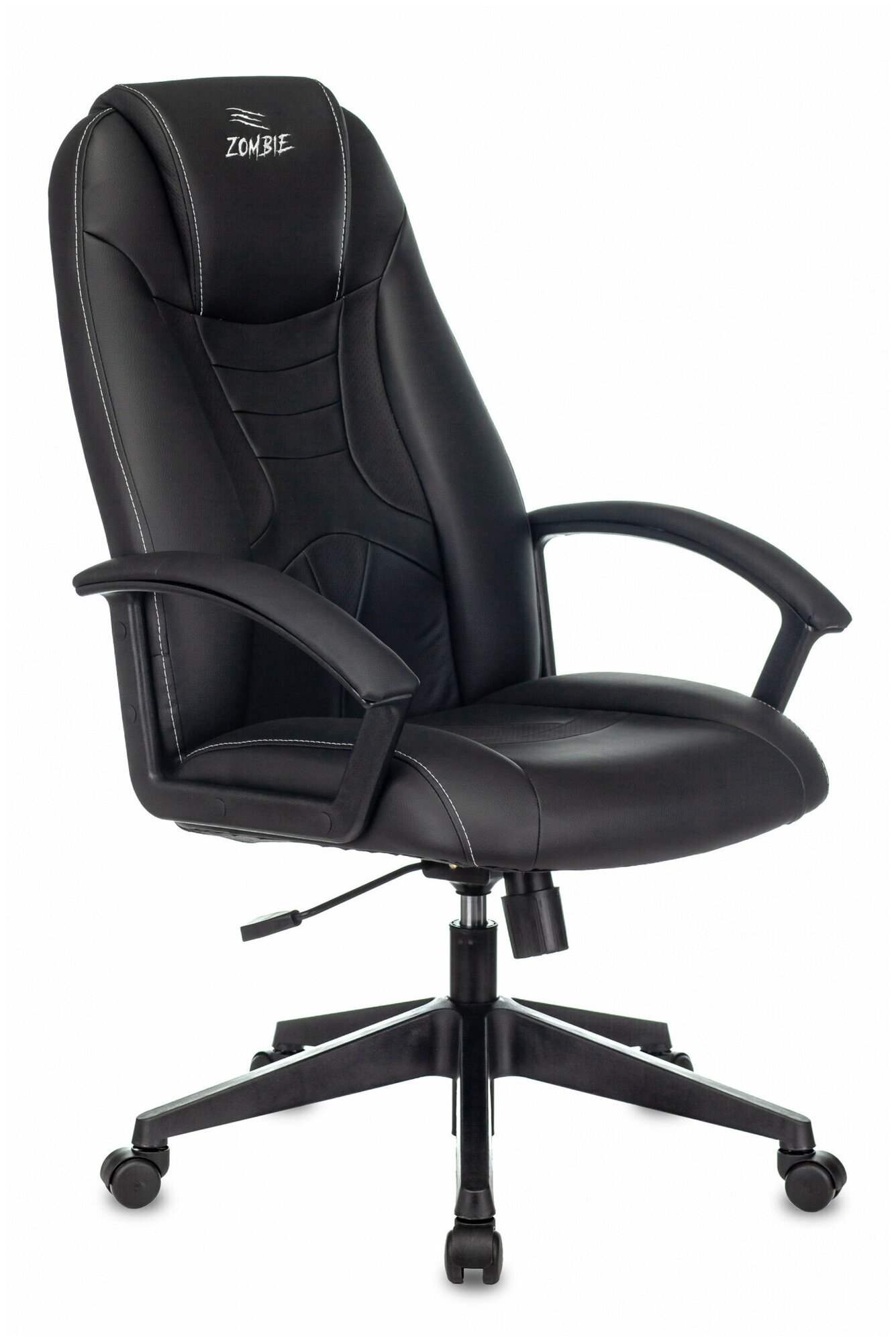 Игровое компьютерное кресло Бюрократ Zombie 8 (обивка: экокожа, с подголовником, крестовина пластик, цвет: черный)