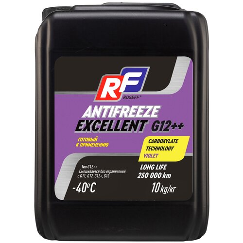 Антифриз antifreeze excellent g12++ фиолетовый 10 кг Ruseff 17365N