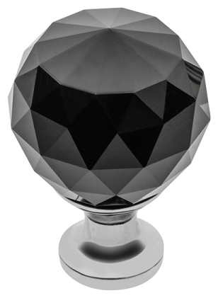 GTV Ручка-кнопка GZ-CRPA30-A1 хром, черный кристалл