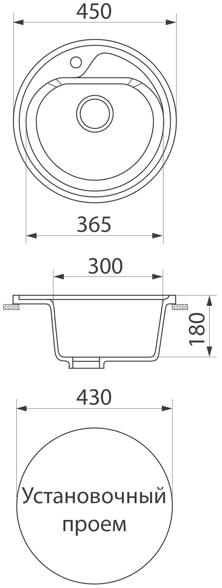 Кухонная мойка врезная GreenStone GRS-04-345 шоколад - фотография № 5