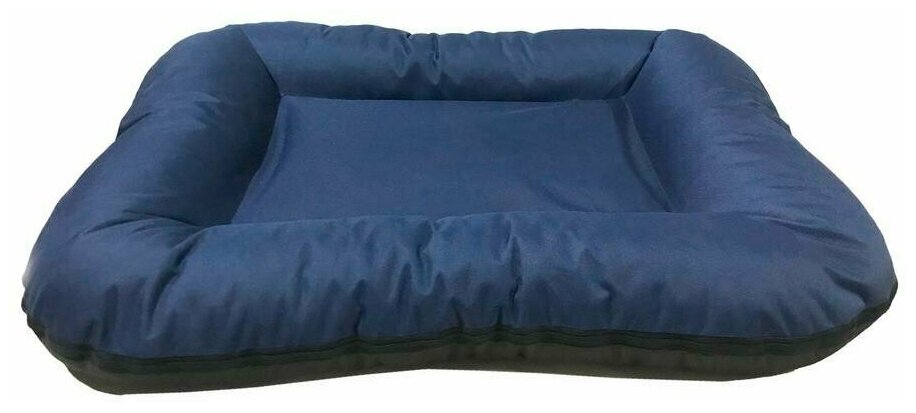 Лежанка для собак ToTo ARNOLD со съемным чехлом, цвет: синий/хаки, размер L (70х55х9 см)