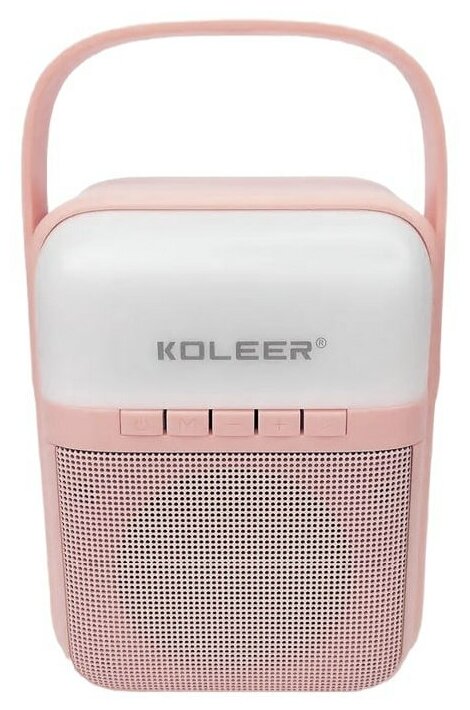 Беспроводная колонка, Портативная акустика Koleer S-158. Розовый цвет