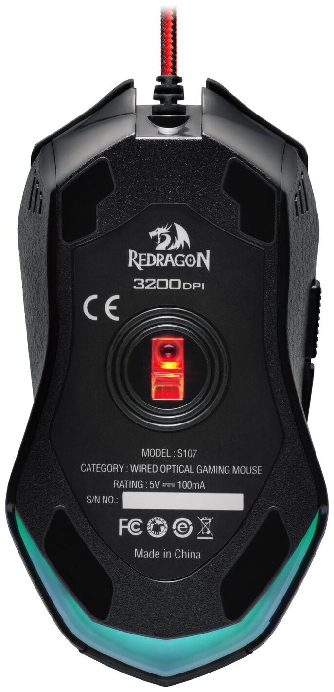 Комплект Redragon S107, USB, черный