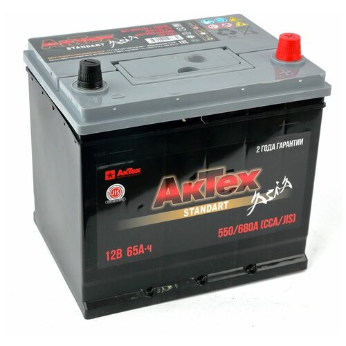 Аккумулятор Aktex Standart Asia 75D23L 65 Ач 550А обр.